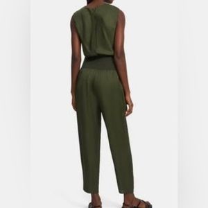 Theory Green Silk Jumpsuit